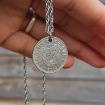 Authentieke 50 Pesos munt met robuuste ketting