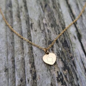 Hartje ketting met colombiaans landje - Colombian Jewelry