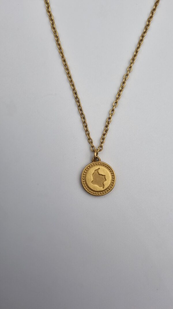 Robuuste Gouden Colombiaanse munt ketting - Afbeelding 2