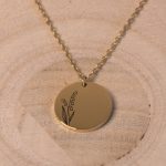 ronde pendant goud 13mm - ingezoomd mei