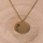 ronde pendant goud 13mm - ingezoomd April