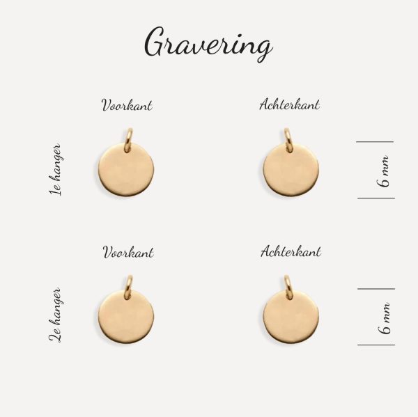 Ketting met twee kleine hangers - Afbeelding 2