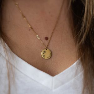 Geboortebloem Hanger met Datum Colombian Jewelry