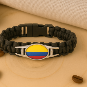 Alternative view of Colombia armband zwart parachute koord